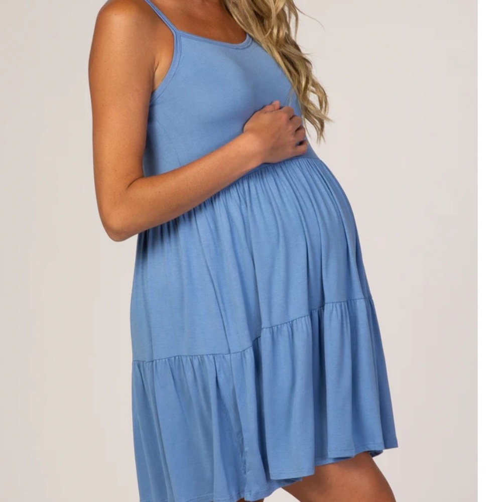 Pink blush maternity dress